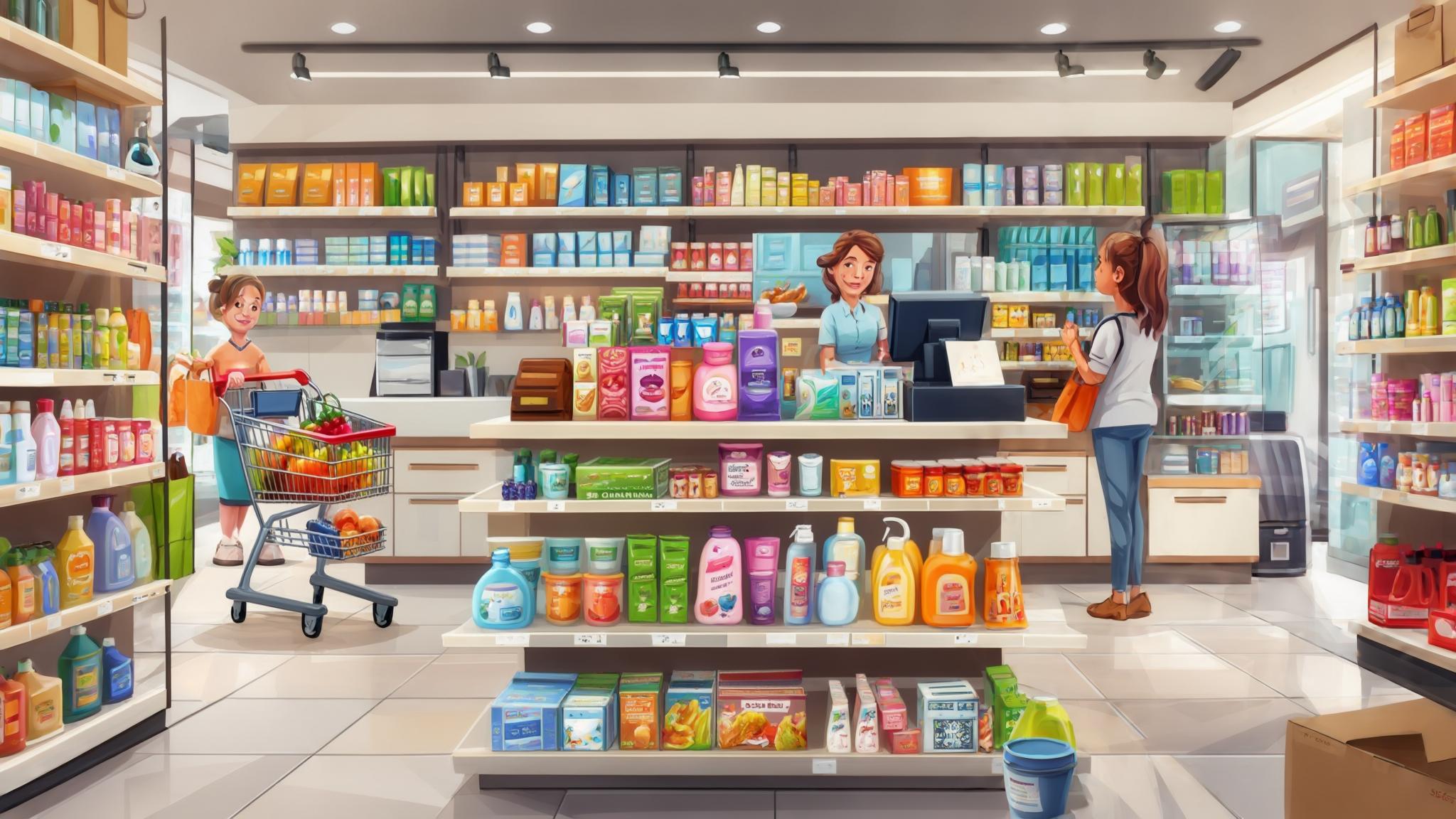 AI generated image: Conoce los productos para una tienda
